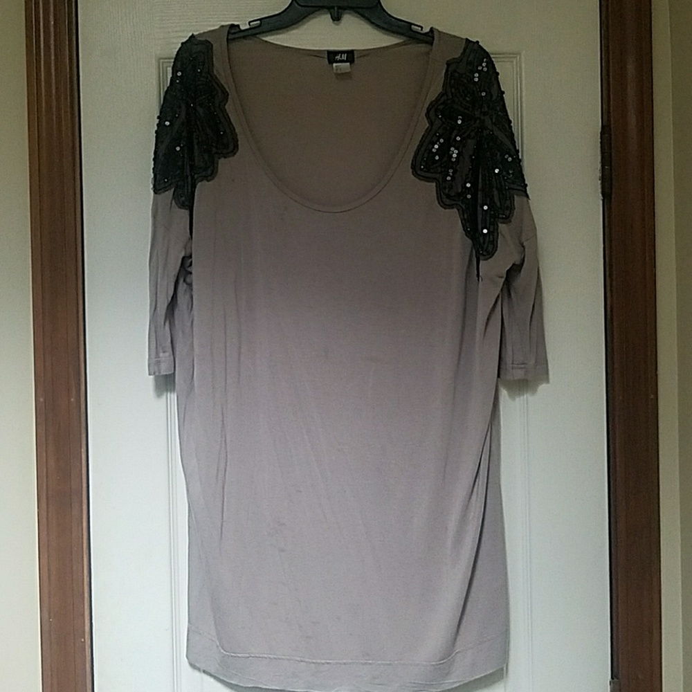 Dress With Beaded Shoulders